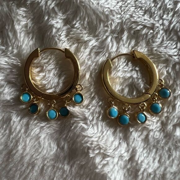 RIVKA FRIEDMAN Turquoise Crystal Dangle
Earrings - Picture 3 of 4